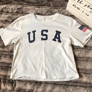 USA Tee Crop Top